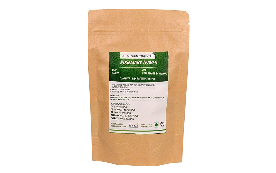 Green Wealth Rosemary Leaves    Pack  100 grams
